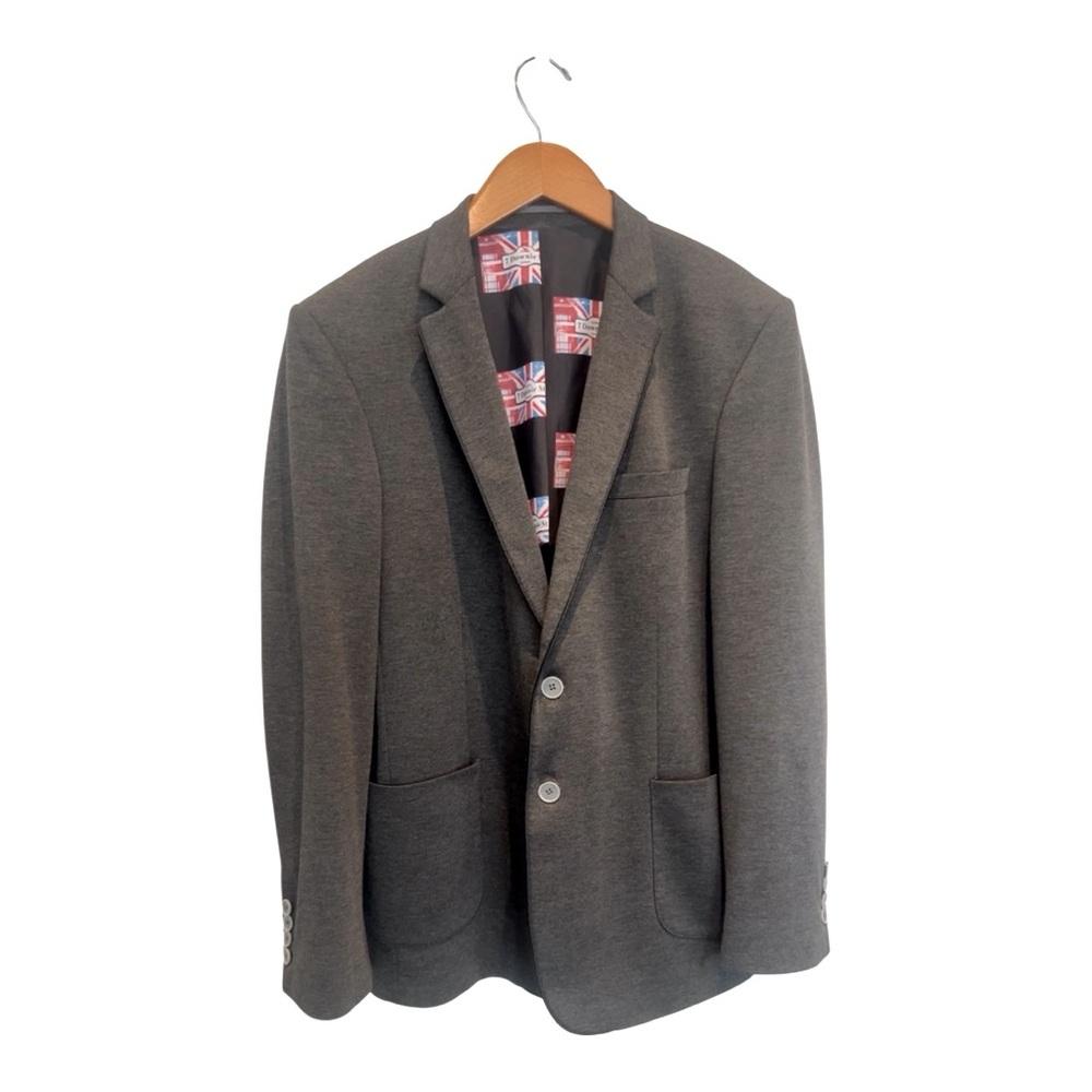 7 Downie St. Men’s Knit Jersey Stretch Gray Blazer Casual Sport Size 42